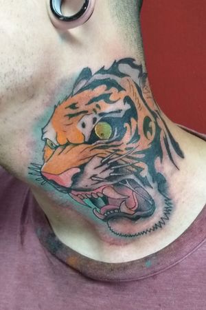 Tigre Cuello#tattoo #tigertattoo 