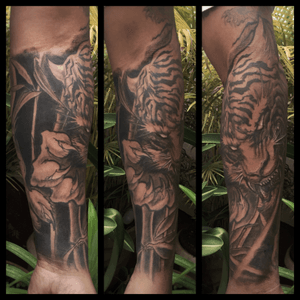 Tiger Tattoo Forearm Wrap
