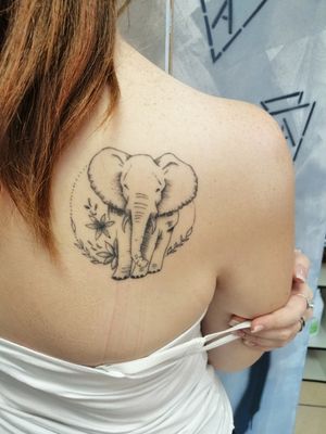 Did this beautiful elephant in September 2018. It healed so good 🐘