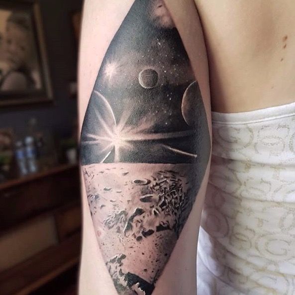 75 Universe Tattoo Designs For Men  Matter And Space