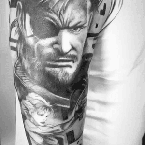 Check out this #metalgearsolid tattoo Nestor_ace is working on. #tatted #tattoos #videogames 