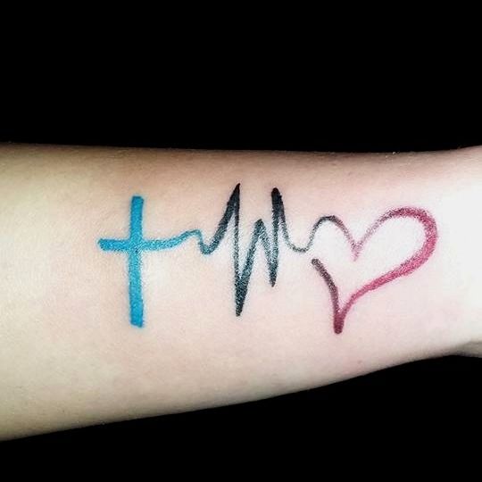 Heartbeat With Faith  Hope  Love  AJ Tattoo Studio  Facebook