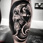 Elephant tattoo #blackandgreytattoo #blackandgrey #realistic  #realism #realistictattoo #blackandgray  #blackandgraytattoos #tattoo #elephanttattoo 