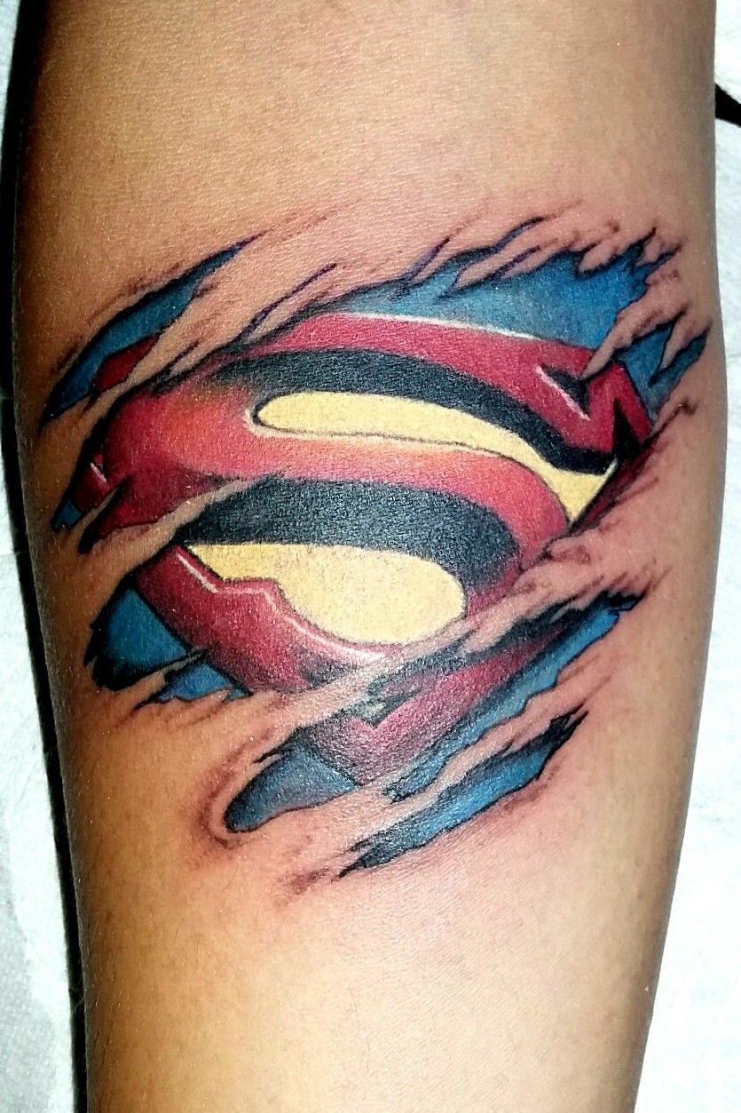 Superman Chest Tattoo By  Kaptaan Tattoo  Superman tattoos Chest tattoo  drawings Celtic sleeve tattoos