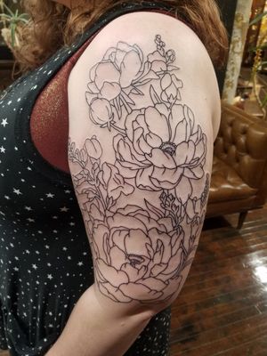  New floral outline started today! 