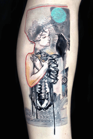 #tattooartist #artwork #tattoo #london #realism #blackandgrey #blackandgreytattoo #bodyart #leg #uk #Bartt #artist #artistic #crow #colour #colourtattoo #cute #abstract #geometric inst. @bartt_tattoo
