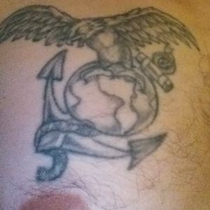 This was done by some dude i dont remember at a tattoo party at my buddies house on the July 4, party. Pretty cool huh. I like that the eagle is jacked!