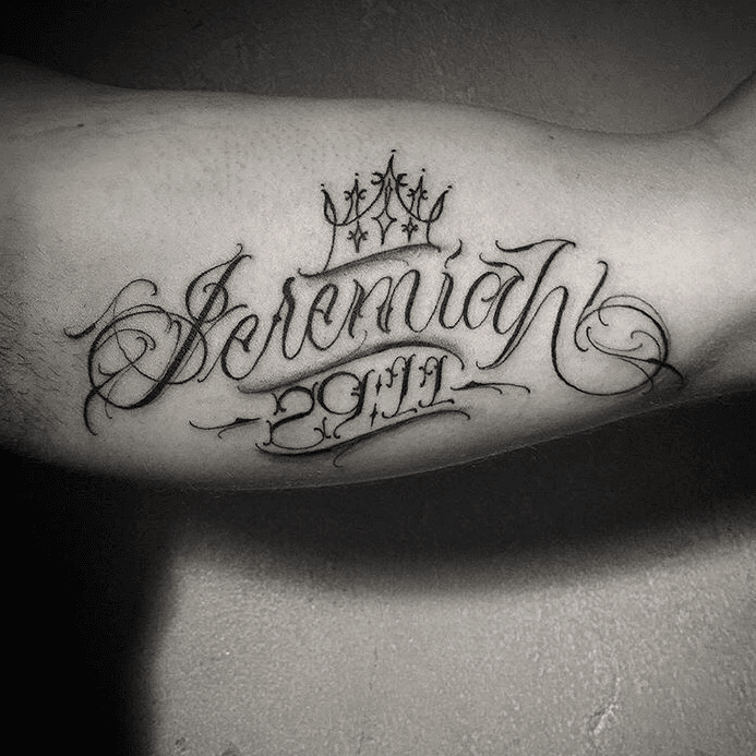 Jeremiah 2911   tattoo tattooapprentice jeremiah2911 lettering    TikTok