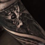 samurai black and gray tattoo 