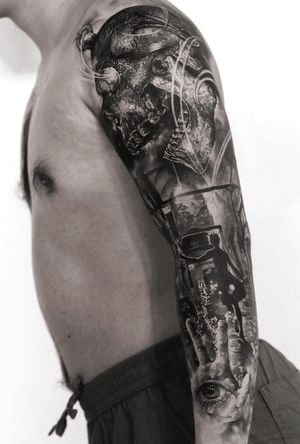 Tattoo uploaded by Mike Philp • Full sleeve based round a gucci print. •  Tattoodo