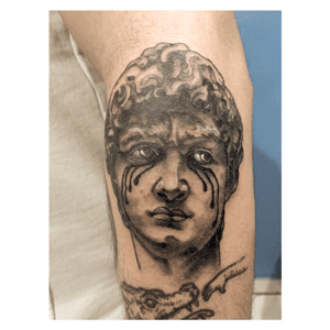 David #Michelangelo tattoo #realism #blacandgrey 