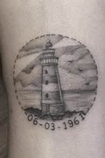 For his father  #lighthouse #lighthousetattoo #tattoo #ink #inked #inkedsociety #inkedstagram #blackandgreytattoo #3rl #hustlebutterdeluxe #tattoosofinsta #tattoosofig #fkirons Tattoo Republic