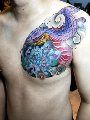 蛇菊 🐍Tattoo by馬成 @tattoo_macheng喜歡此風格歡迎來店諮詢👍_#taiwan #taichung #tw #tempus #tattoo #tattoos #ink #tattooart #tattooartist #aesthetics #taiwantattoo #tattoomodel#art ##japanesestyle  #japaneseink #traditionaltattoo #irezumi #funkzilla #funkzillatattoo #永豐棧#台灣 #台中 #台灣刺青 #台中刺青 #刺青 #西屯區 #精明路