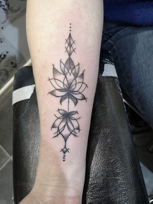 Lotus flower inspired forearm piece 