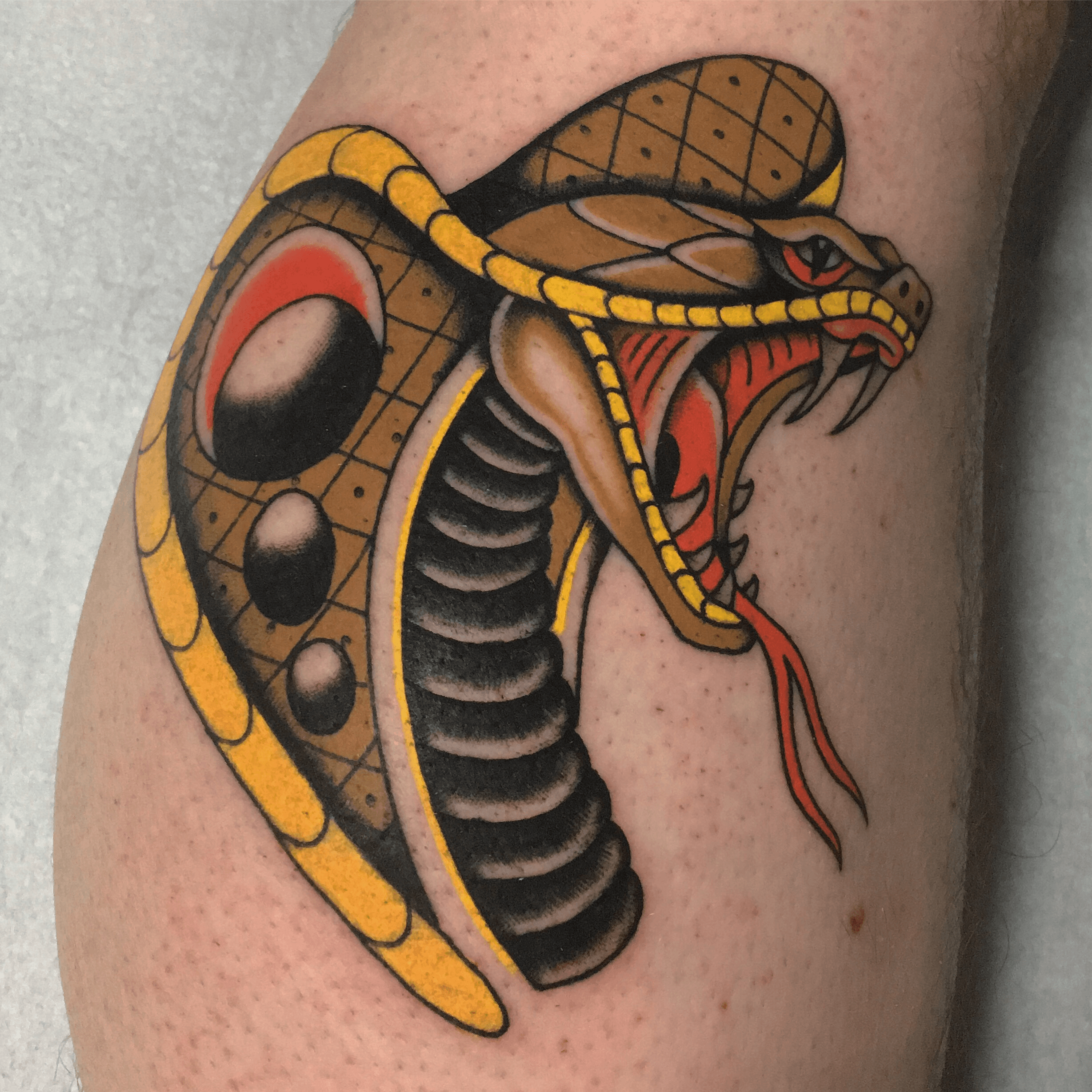 traditional cobra snake tattoo