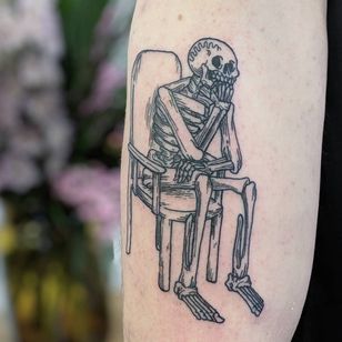 Tatuaje de Matt Bailey #MattBailey #mementomoretattoos #mementomori #death #dying #skull #RIP