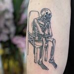 Tattoo by Matt Bailey #MattBailey #mementomoretattoos #mementomori #death #dying #skull #RIP