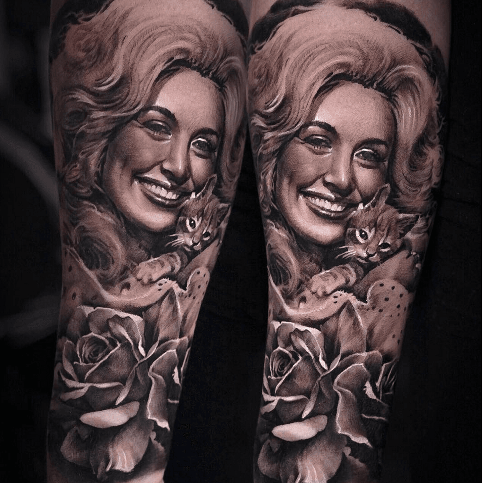25 Delightful Dolly Parton Tattoos That Will Always Love You  Dolly parton  tattoos Dolly parton Cowgirl tattoos