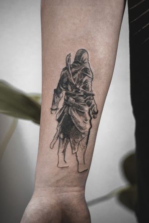 EZIO  🖤 BY Kaktus INKf o l l o w • m e :http://instagram.com/kaktus_ink/#blackwork #blackworktattoo #lineworktattoo #linework  #graphictattoo #graphic #kaktusink #polandtattoos #Poland #illustration #illustrationtattoo #illustrative #dotwork #dotworkers #realismtattoo #realistic #realisitictattoo #assassinscreedtattoo #assassinsCreed #assassinscreedtattoos #realism #game #gamer