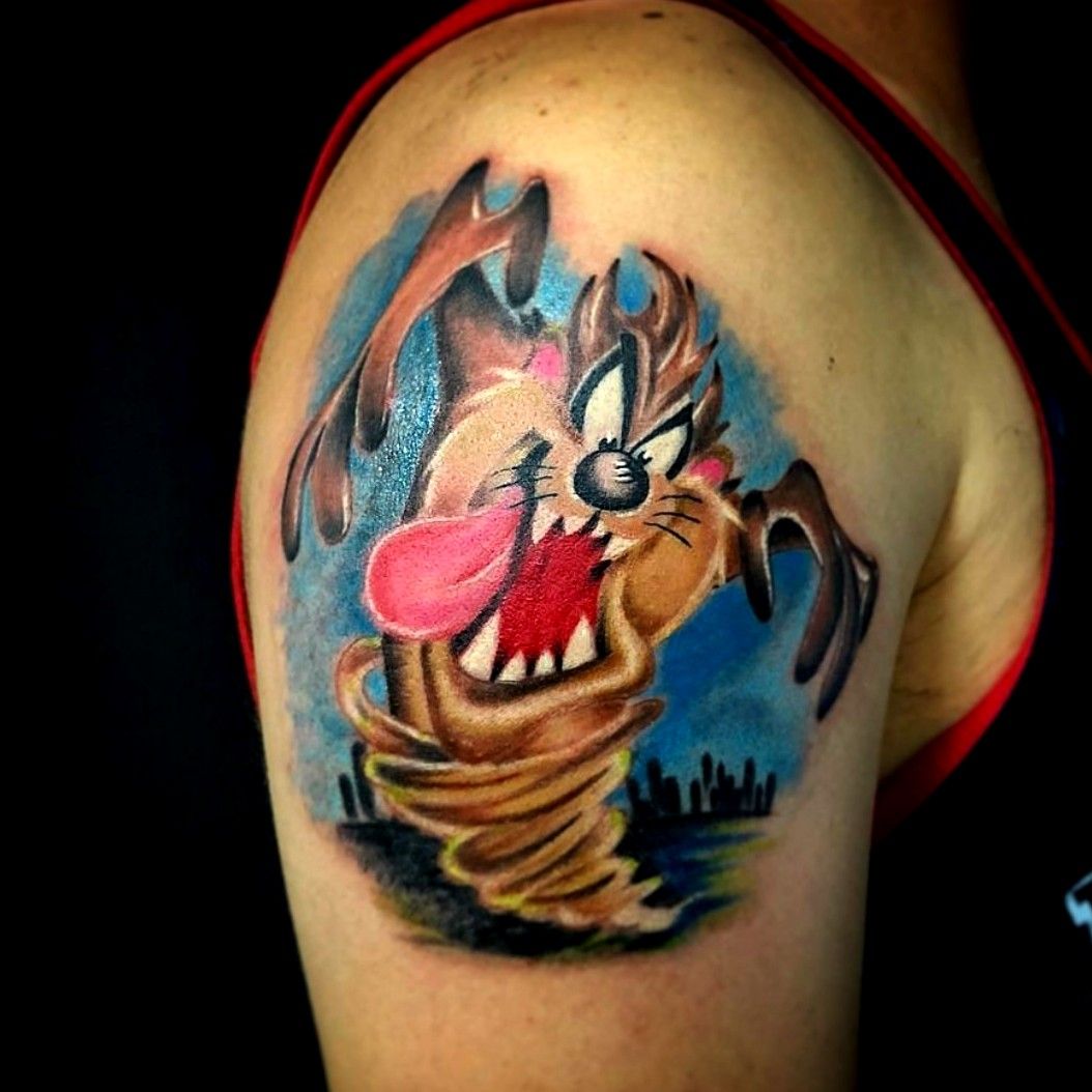 girl tasmanian devil tattoo