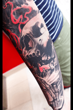 #Onlythebesttattooart #tattoo #ink #cristianrodrigueztattoos #blackandgrey #realism #surrealism #dotwork #ornamental #tribal #gemetric #colortattoo #fuerteventura #skull #skulltattoo 