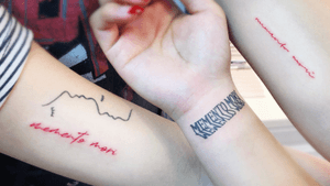 “Memento mori” friendship tattoo with different styles