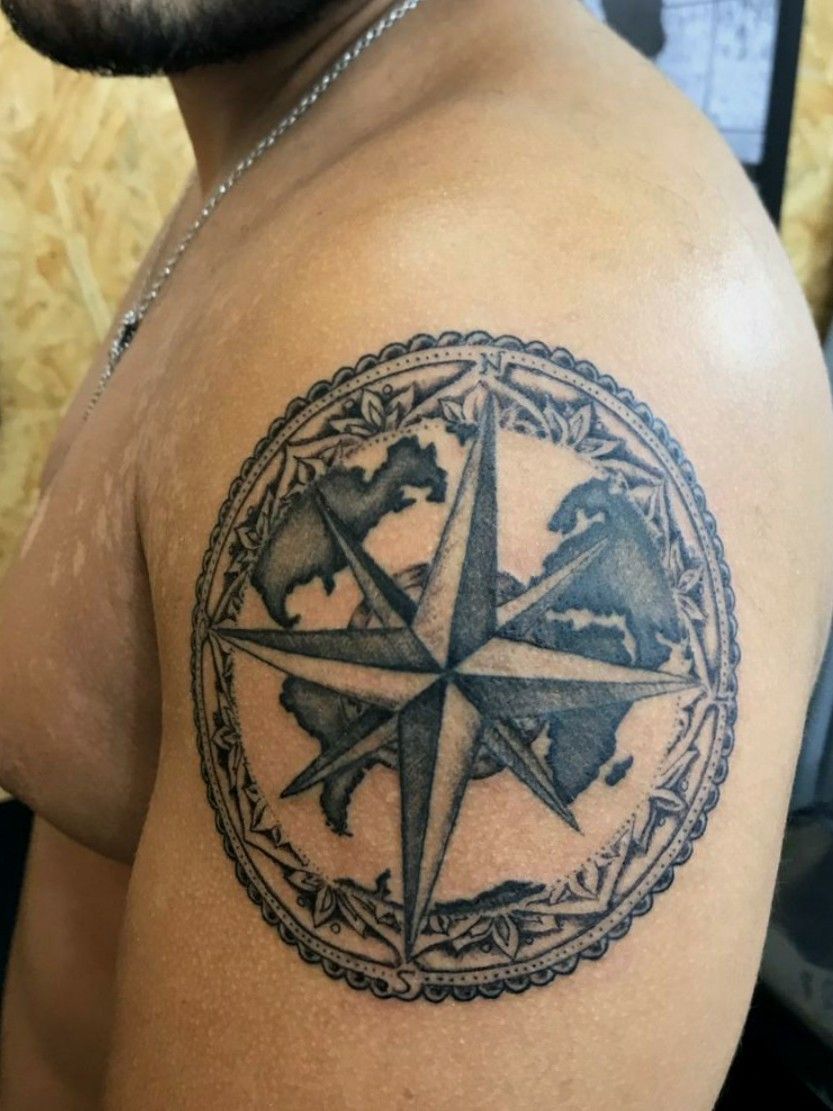 120 Best Compass Tattoos for Men  Improb  Compass tattoo Compass tattoo  men Compass tattoo design