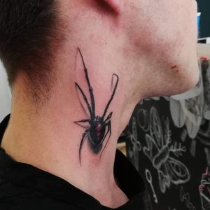 #spider #spidertattoo #3dtattoo #necktattoo #firsttattoo #opava #opavatattoo #fv_tattoo #inktowntattoocompany #dnestetujem