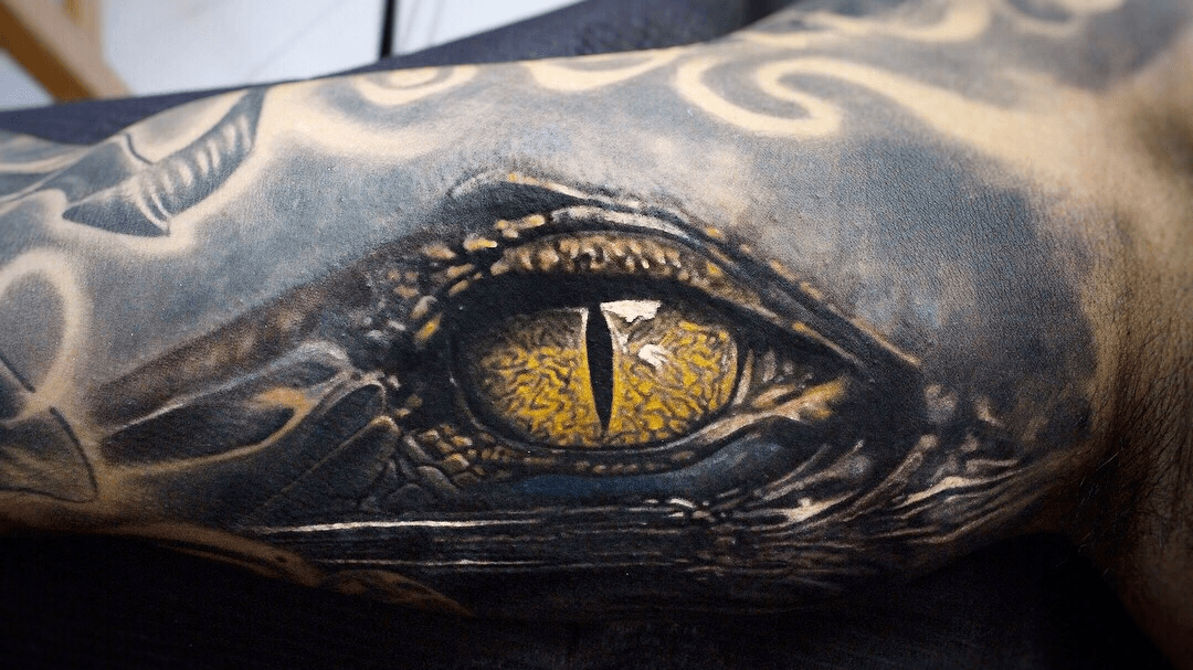 Alligator Eye by Matthew Davidson TattooNOW