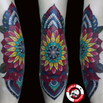 Color mandala tattoo