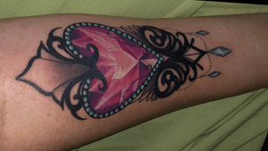 This is a crystal heart piece on my right inner forearm 