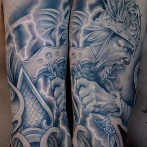 Thor! Part of a full nordic theme sleeve.