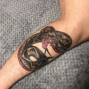 Healed pic Sailorjerry snake work