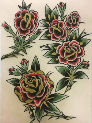 Roses I tattooed on synthetic skin! Thanks for looking! 