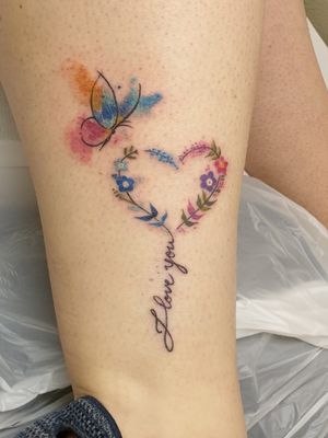 A symbol of love in watercolour#tattoooftheday 