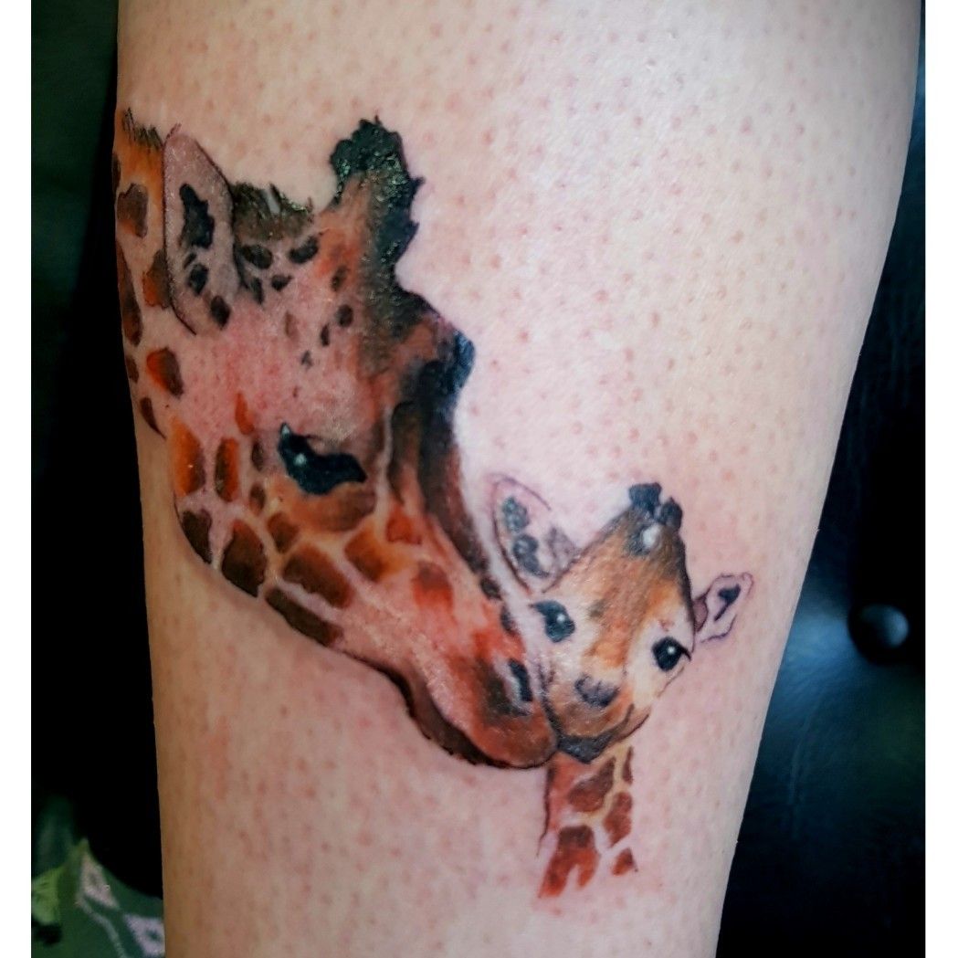 Minimal Giraffe Line Tattoo Design  Inku Paw
