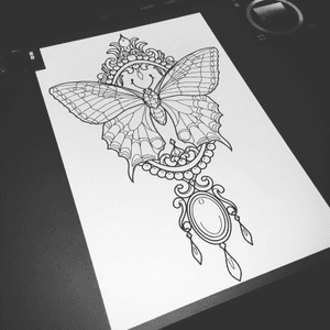 Jewerly butterfly sketch