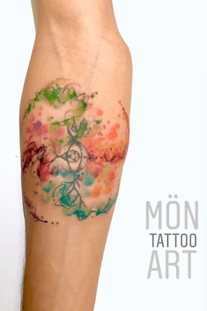 ARTWORK TATTOO MADE IN FREE HAND, WATERCOLOR STYLE ——— BARCELONA, SPAIN.