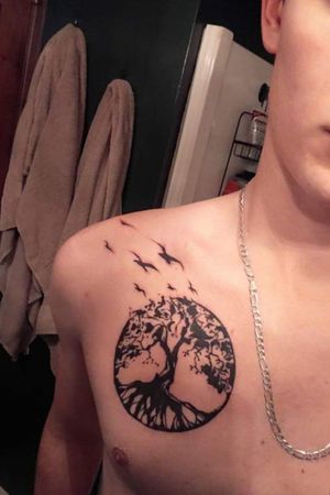 Though our branches may grow in different directions, our roots remain the same! (Birds represent my family members)