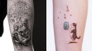 Tattoo on the left by Ganga and tattoo on the right by Ayhan Karadig #AyhanKaradig #Ganga #TattoodoApp #TattoodoApptattooartist #tattooartist #tattooart #tattooidea #inspiringtattoo #besttattoo #awesometattoo
