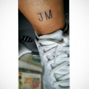 the 'j' is for my brother janek and the 'm' for me mariella. family first♡#family #brother #and #sister #loveit #letterstattoo #love #familyfirst 