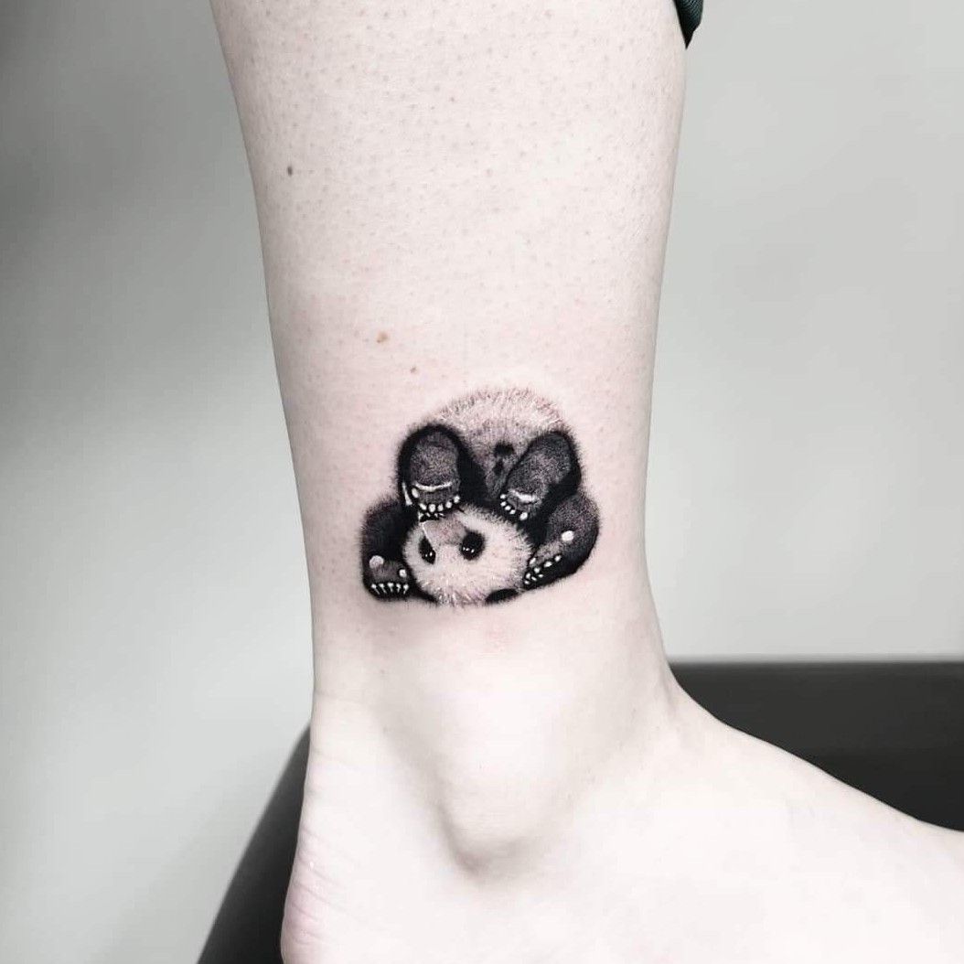 Minimalism Panda tattoo women at theYoucom