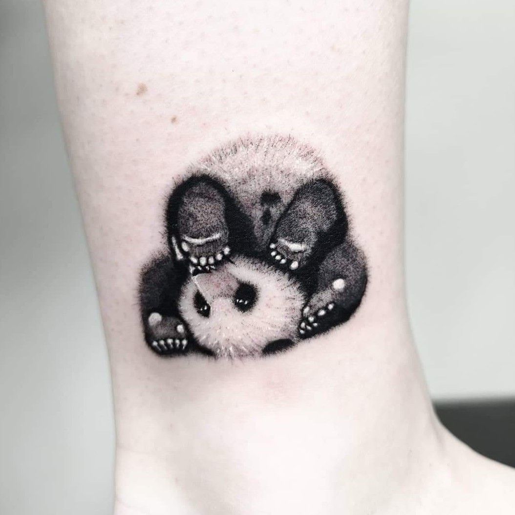 angry panda bear tattoo