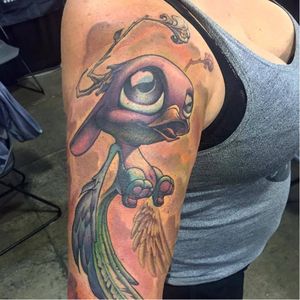 Odd creature tattoo by Jesse Smith #JesseSmith #newschool #creature