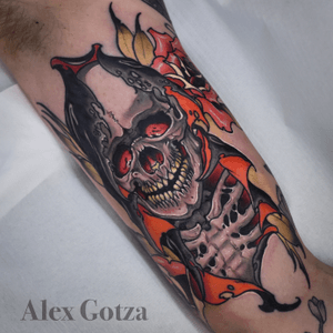 Tattoo by Alex Gotza .Done using:@kwadron @sunskintattoo @balm_tattoo #tattoo #tattoos #inked #tattooart #neotraditional #neotraditionaltattoo #colortattoo 