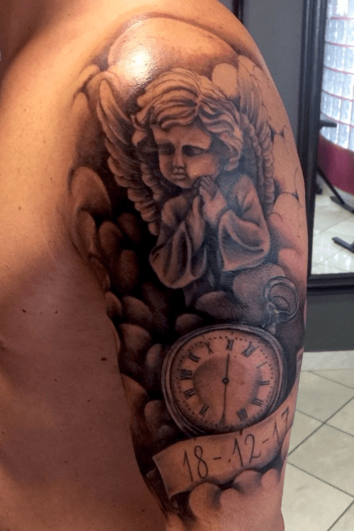 Angel Tattoo  Clock tattoo ideas  ANGEL TATTOO STUDIO  Facebook