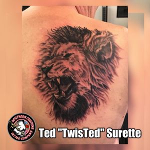 Artist: Ted "TwisTed" SuretteTed's take on the King of the Jungle.  Lookin' mighty fierce, don't you say!★★★★★★★★★★★★★★★★★★★Southern Customs Tattoo Company1503 Hope Mills Rd.Fayetteville, NC 28304(910) 920-2683★★★★★Social Media Links★★★★★Facebook Link:https://www.facebook.com/SouthernCustomsTattooCompany/Instagram:@SouthernCustomsTattooCo@SouthernCustomsBrand@Corragan@tattoosbyaaronf@irishted32@KoffeeRoachGoogle+:plus.google.com/+SouthernCustomsTattooCompanyTumblr:https://southerncustomstattoocompany.tumblr.comYelp:https://m.yelp.com/biz/southern-customs-tattoo-company-fayettevilleFoursquare linkhttp://4sq.com/2slKpCtTwitter:@SCTATCOTattooDo:@SouthernCustomsTattooCompanyVero:SouthernCustomsTattooCompanyGoogle Maps:https://goo.gl/maps/NXMNfhdcbmE2★★★★★★★★★★★★★★★★★★★#Ink #welcome #news #sctatco #Airforce #Happy #marines #america #artist #veteran #home #love #Share #femaletattooartist #nofilter #bodypiercing #NCTattooers #funny #hopemillsnc #SkinArt #Tattoo #Custom #NCINK #FortBragg #fortbraggink #ShareNow #tattoos #army #military #fayettevillenc