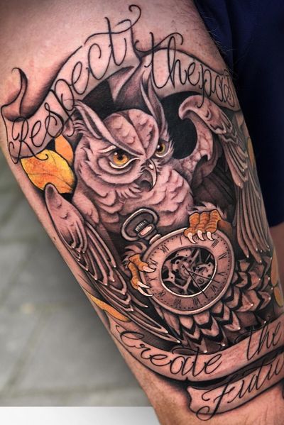 Twisted Willow Tattoo Company - Abe from oddworld with clash of titans owl  did today.