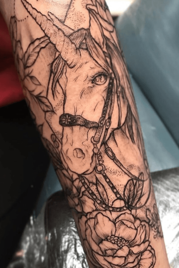 Beautiful Black Tattoos of Flora and Fauna  Art exists because life is not  enough