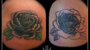 Before and after cover-up.